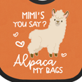 thumbnail image 4 of Inktastic Mimi's You Say Alpaca My Bags Boys or Girls Baby Bib, 4 of 4