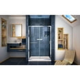thumbnail image 4 of DreamLine Infinity-Z 36 in. D x 48 in. W x 74 3/4 in. H Clear Sliding Shower Door in Chrome and Center Drain Biscuit Base, 4 of 16