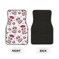 thumbnail image 2 of Honeii Caring Cow Print Car Foot Mat Four-Piece Set - Front & Rear Universal Car Floor Mats for SUVs, Trucks, Sedans, 2 of 7