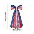 thumbnail image 3 of Yhmxh Large Patriotic Star Ribbons Bow for Wreath, Red White Buffalo Plaid Fabric Ribbons Set American Flag Ribbon Bow for Front Door, Fourth of July 250th Anniversary Decoration for Indoor Outdoor, 3 of 6