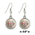 thumbnail image 4 of Flower Heart Love Valentines Day Novelty Dangling Drop Charm Earrings, 4 of 5