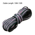 thumbnail image 2 of Uxcell 33ft / 10m 22AWG 5 Pin 5 Color Cable Line RGB Wire for LED 5050 3528, 2 of 5