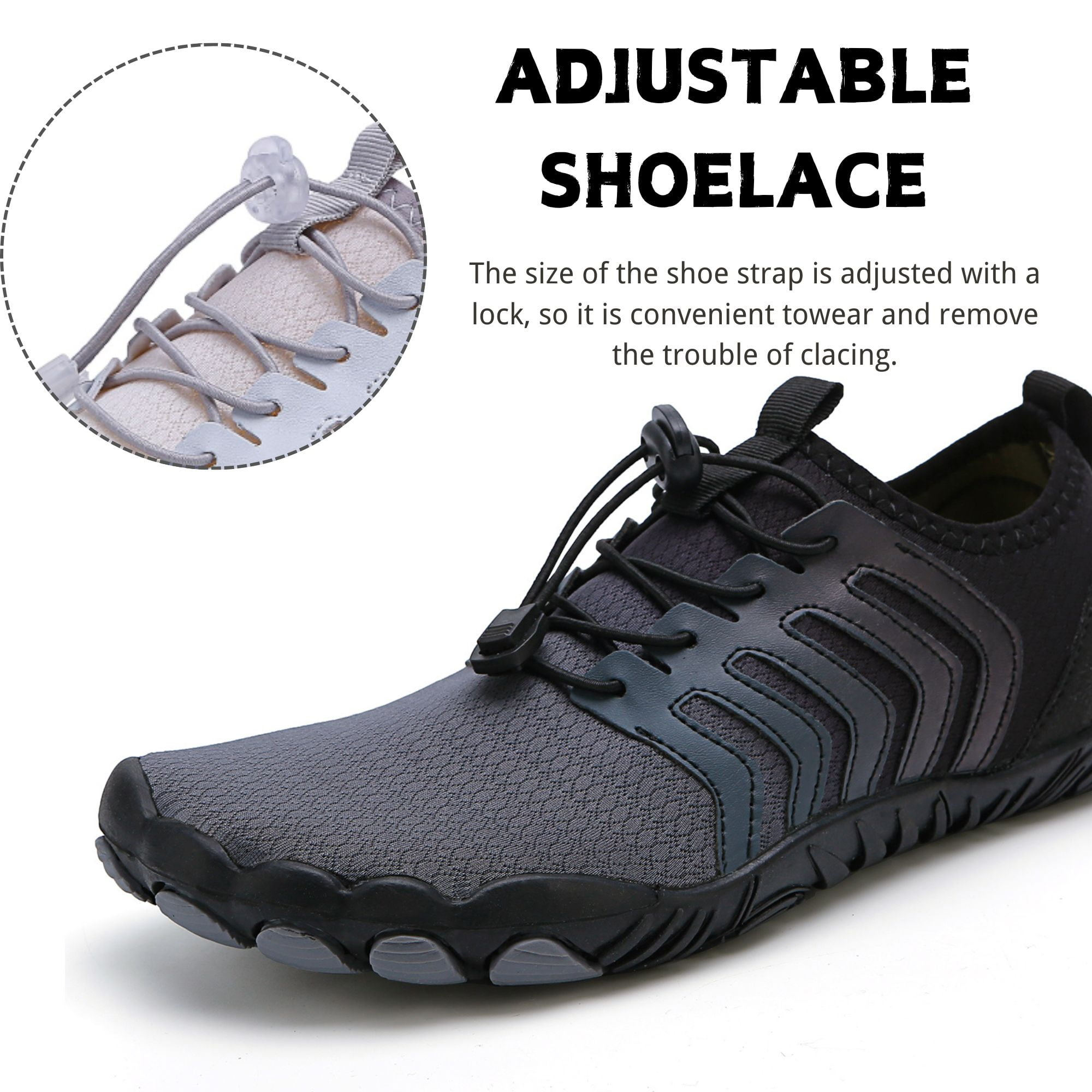 BERANMEY Hiking Barefoot Shoes Womens Mens Non-slip Quick Dry Breathable Water Shoes for Women Athletic Shoes Workout Shoes with Drainage Lightweight Grounded Footwear