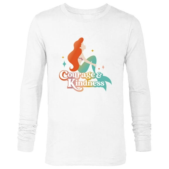 Disney Princess The Little Mermaid Ariel Courage & Kindness - Long Sleeve T-Shirt for Men - Customized-White