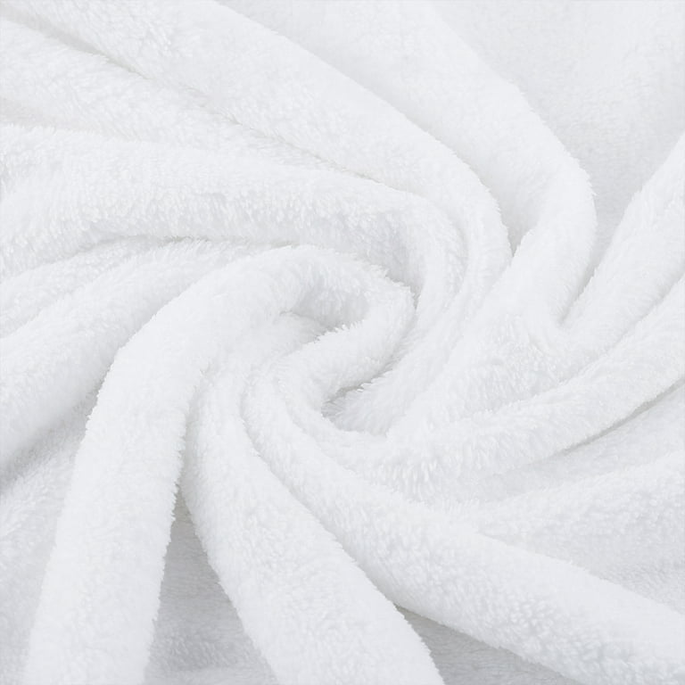 JML Bath Towels (2 Pack, 30x60), White Fleece Bath Towel, Luxury Hotel & SPA  Towel Sets - Super Soft and Absorbent, Lint Free, Fade Resistant Oversized  Bath Towel, Coral Fleece White White