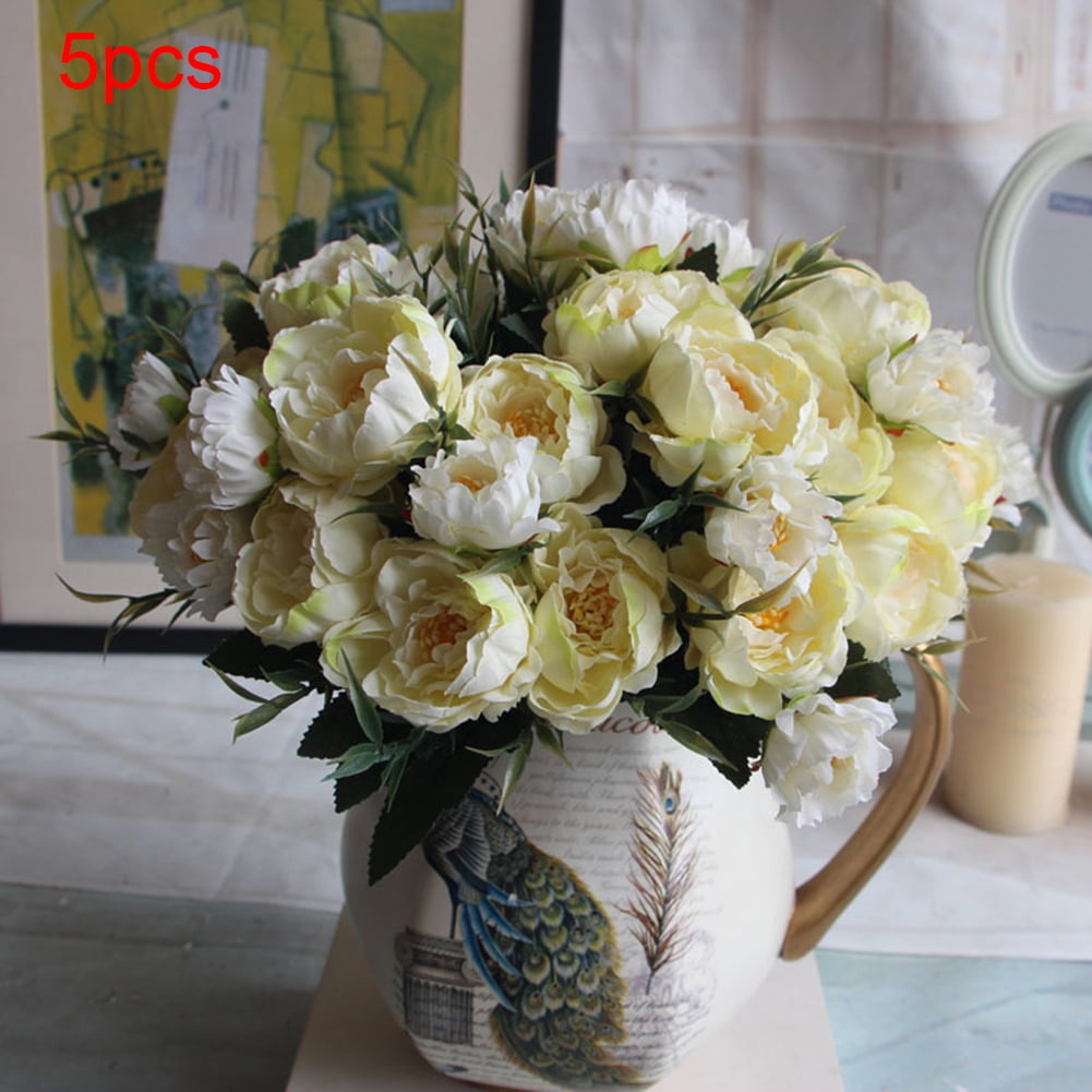 peony artificial silk flowers home room decoration wedding bride bouquet party 
