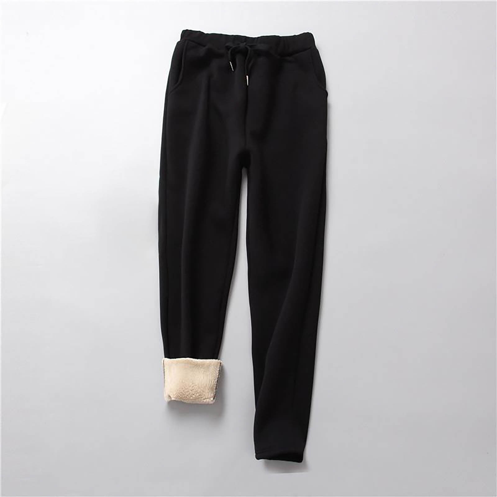 Pantalon De Jogging Femme Doublé Polaire Sherpa – Chaud Et Confort Pour L'hiver, Grande Taille - 8