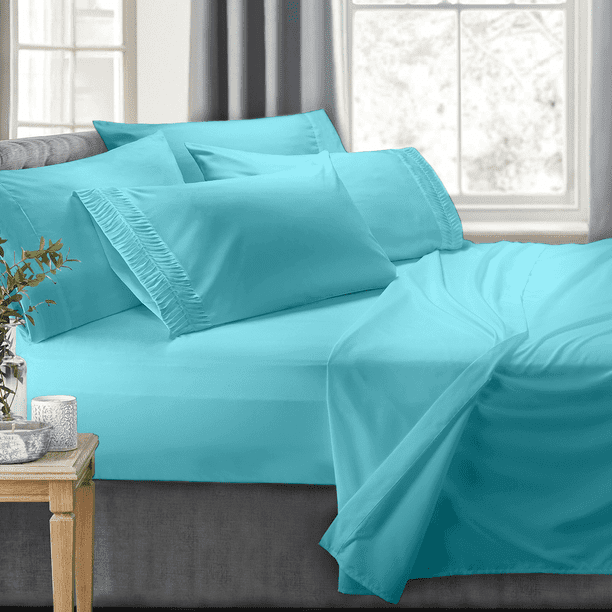 Clara Clark Bed Sheets Set with Luxury Arrow Design, 4Piece Bed Set