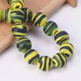thumbnail image 5 of U8MO 10pcs 12mm Round Strips Matte Lampwork Glass Handmade Beads for Jewelry Making-Black Red Yellow, 5 of 5