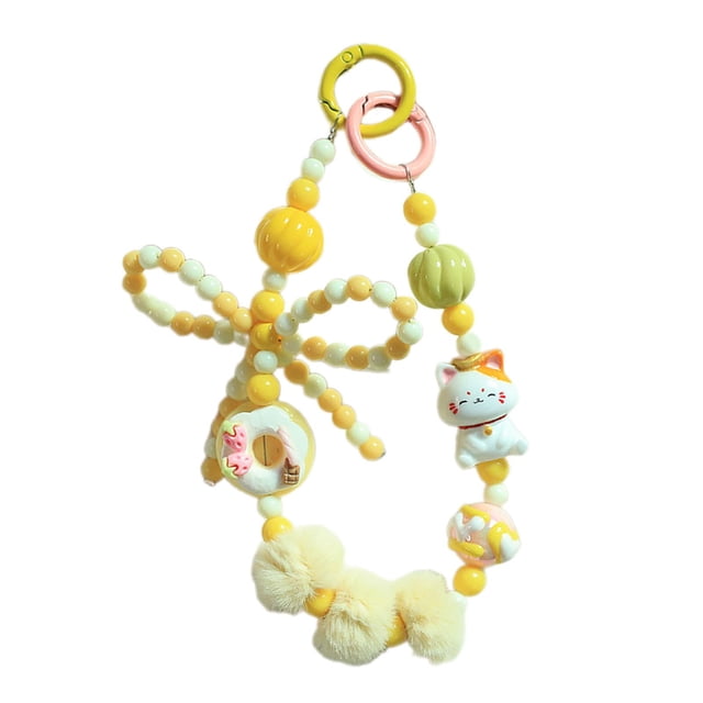 Dije de teléfono, hermosa cadena colgante para teléfono, accesorio para bolso o mochila hecho a mano Estilo A
