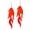Mirror Red, variant on Transparent Acrylic Flame Dangle Drop Earrings Dainty Multicolor Neon Flames Hook Earrings Punk Rock Hip Hop Fire Element Earrings for Women Hollow Jewelry Gifts Cosplay Costume Accessories