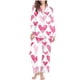 thumbnail image 2 of Puntoco Conjunto de pijama cómodo para mujer, conjunto de pijama informal de manga larga con solapa y estampado navideño a la moda para mujer, conjunto de pijama informal con parte superior y pant, 2 of 5