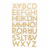 12 Pack: Gold Glitter Block Alphabet Stickers by Recollections