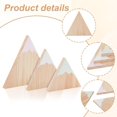 thumbnail image 2 of 3Pcs Mountain Shelf Decor Wood Mountain Decor 3 Size Wood Mountain Table Decor Triangle Farmhouse Wooden Craft Wooden Blocks for DIY Craft Home Kitchen Office Decoration -Green White Pink, 2 of 9
