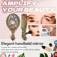 thumbnail image 7 of ACDANC Style1 Hand Mirror - 5.3"×2.7"×0.8" Oval Rose Sculpture Handle Mirror, 7 of 7