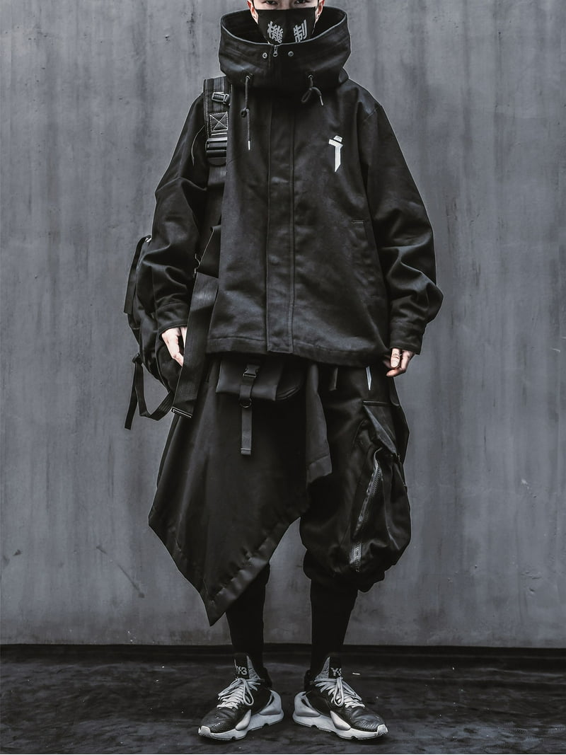 Niepce Inc Japanese Streetwear Kanji Black Men's Techwear