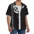 thumbnail image 2 of Naloa Gothic Skull Drape Men's Loose Fit Cuban Collar Short-Sleeve Shirt, Hawaiian Shirts, Mens Shirts Casual for Everyday Wear Outings-4X-Large, 2 of 5
