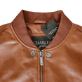 thumbnail image 4 of Charles Pearson Handmade Genuine Lambskin Brown Leather Bomber Jacket Women, Cropped Leather Jacket (Regular Fit, XL Size), 4 of 9