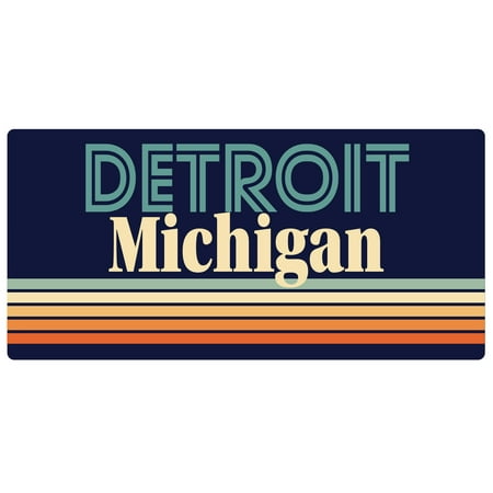 

Detroit Michigan 5 x 2.5-Inch Fridge Magnet Retro Design