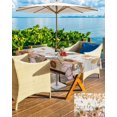 thumbnail image 5 of Orange Fall Outdoor Tablecloth with Umbrella Hole & Zipper, Thanksgiving Pumpkins Sunflowers Vintage Rectangle Tablecloth 60x120 Inch, Patio Table Cover Waterproof Table Cloth for Picnic/Party, 5 of 6