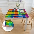 thumbnail image 2 of HAOXIT Tablecloth - Stain Wrinkle Reusable Resistant Washable Polyester Colorful Plaid Square Table Cloth for Dining Rooms Kitchens Indoor Outdoor Events 36*36, 2 of 7