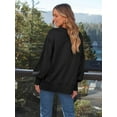 thumbnail image 4 of TEMOFON Women Long Sleeve Sweatshirts Crewneck Hoodies Fall Outfits Fashion Pullover 2024 Loose-fitting Clothes Black, 4 of 5