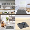 thumbnail image 4 of Silicone Dish Drying Mat for Kitchen Counter, Eco-Friendly Quick Dry Dish Mat, Easy Clean Multi Usage Drying Matt, Heat Resistant Trivet, 12" x 16" Large, Dark Gray, 4 of 7