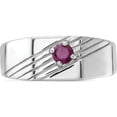 thumbnail image 4 of Sterling Silver Rhodium-Plated African Ruby Signet Men's Ringsize 11 (Width 8.5 To 3.5) - Jbsp, 4 of 5