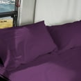 thumbnail image 3 of DNG Creations 6 Piece Zipper Sheet Set - Include (1 Fitted Sheet Base, 2 Base Sheet has Zipper, 1 Flat Sheet And 2 Pillowcase) 26 Inch Deep Pocket ( Solid Plum - California King ), 3 of 7