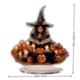 thumbnail image 2 of Diceymbol Pumpkin Wizard and Book Decoration, 7.87 in Flat Acrylic Desktop Decoration, 2 of 7