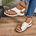 thumbnail image 4 of Dakaela Orthopedic Wedge Sandals for Women Comfortable Walking Dressy Slides 2026 Ladies Platform Slingback Casual Shoes Indoor Outdoor White 8, 4 of 9