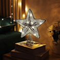 thumbnail image 4 of Sombrero de copa para árbol de Navidad Luces LED navideñas Decoración para árbol de Navidad, Decoración de estrella en la copa del árbol de Navidad, Decoración navideña de estrella de cinco puntas, 4 of 5