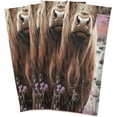 thumbnail image 2 of Farm Highland Cow Dish Towels for Kitchen Soft Tea Towel Set of 4 Absorbent Dishcloths Hand Towels for Drying Dish Cloths 28" x 18" Washcloth Gift, 2 of 7