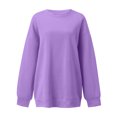 thumbnail image 4 of Workout Clothes for Women Women's Solid Sweatshirt Womens Autumn And Winter Loose Top Solid Color Shoulder Sleeve Hoodless Pullover Sweatshirt Sweater, 4 of 4