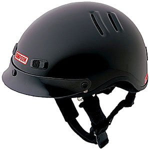 Simpson Helmets 1430032 OTW Shorty Motorcycle Helmet DOT Rated Black