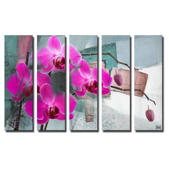 Ready2HangArt Painted Petals XIII Canvas Wall Art - 5 pc. Set