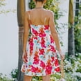 thumbnail image 2 of Vestido Fruncido, Vestido De Tirantes, Elástico, Informal, Con Volantes, Dobladillo Suelto, Línea A Para Fiestas ANGGREK Blanco L, 2 of 7
