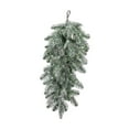 thumbnail image 4 of Guirnalda navideña de lágrima con ramas artificiales de nieve y agujas para escaleras, corona de colgantes de invierno artificiales para jardí, 4 of 9