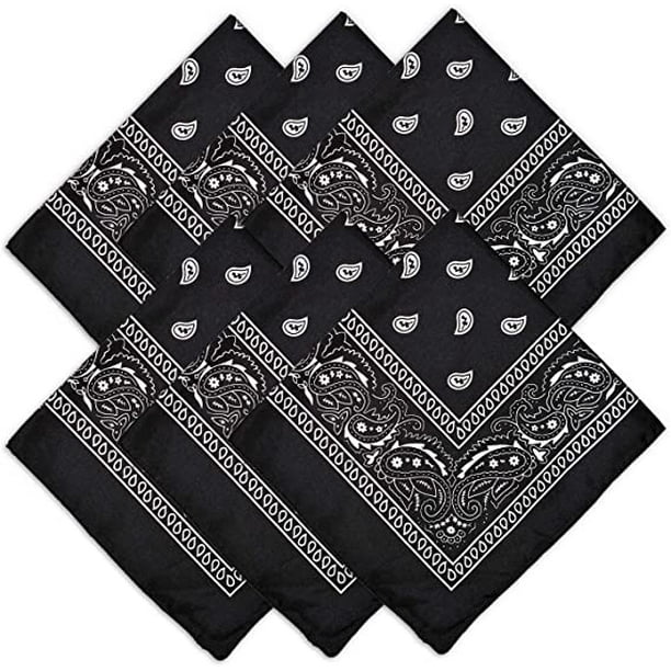 6 Pack MultiPurpose MultiColor Bandanas Head Band Scarf Protection