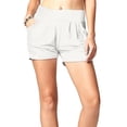 thumbnail image 1 of Uhndy Women Summer Plus Size Shorts Harem Shorts Elastic Waist Yoga Shorts Stretch Soft Pocket Shorts White XS, 1 of 5