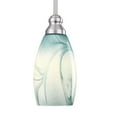 thumbnail image 4 of 7.64"in Art Glass Oval Pendant Shade with Green and White Finish, 4 of 6