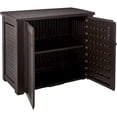 thumbnail image 3 of Rubbermaid Armoire de Rangement Extérieure Chic en Résine Résistante aux Intempéries, Chêne Noir, 3 of 5