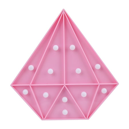 

Romantic Diamond-Shaped LED Night Light — Perfect Decorative Lamp for Birthday Wedding Bedroom or Bar with Warm Glow