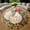 Chicken Farm Animal, variant on Circle Area Rug, Salad Vegan Food Washable Non-Slip Floor Carpet, Soft Rug for Living Room Bedroom Decor 24 Inch