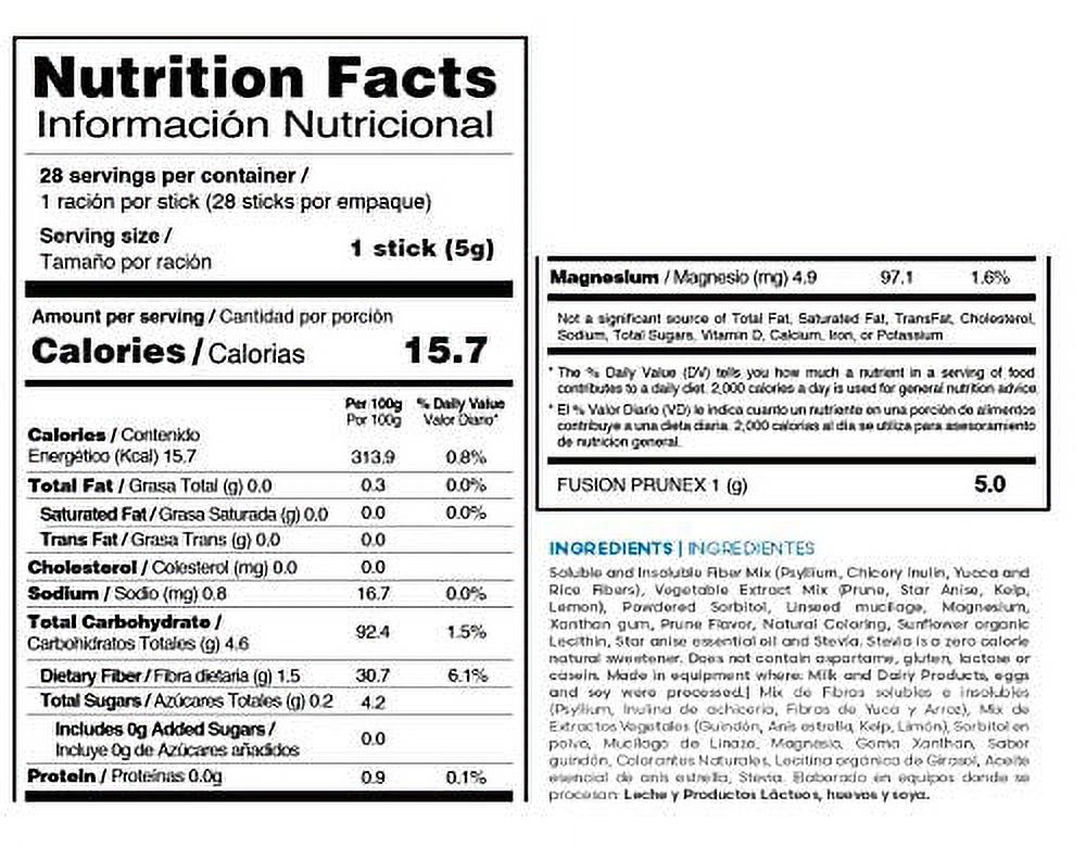 FuXion Prunex 1 Digestive Support & Natural Colon Detox – Prune Flavor, 28 Sticks