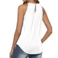 thumbnail image 3 of Dosaele Women's Casual Summer Cute Lace Halter Neck Flowy Pleated Workout Sleeveless Tank Tops T-shirts Blouses, 3 of 5