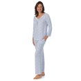 thumbnail image 4 of Aria Women's 100% Cotton 3/4 Sleeve V-Neck Top and Pant Pajama Set, 2pc Set, Sizes S-3X, 4 of 7
