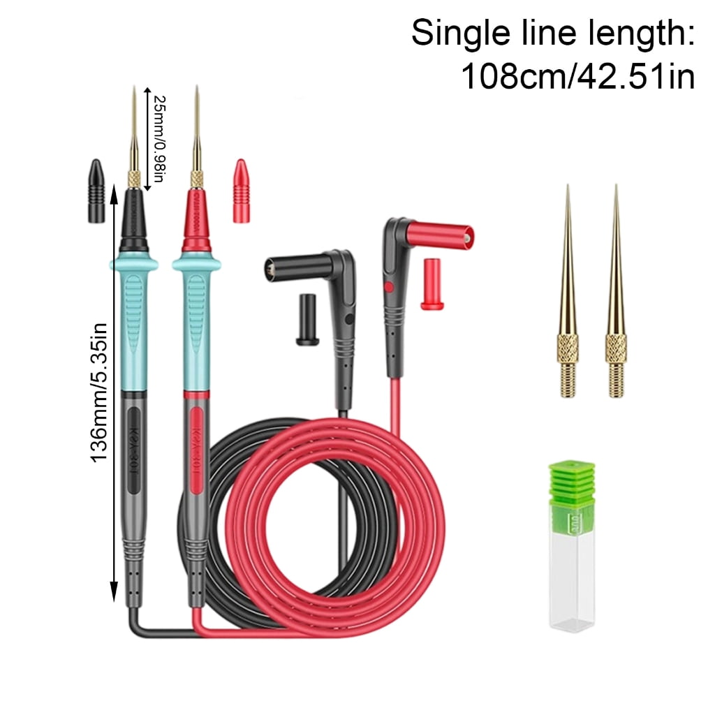 CEORPER Tall Potential Electrical Testing Probes 151 Thread Gold Conductors Heat Resistant Elastomer Multimeter Clients With Detachable Fine Advice