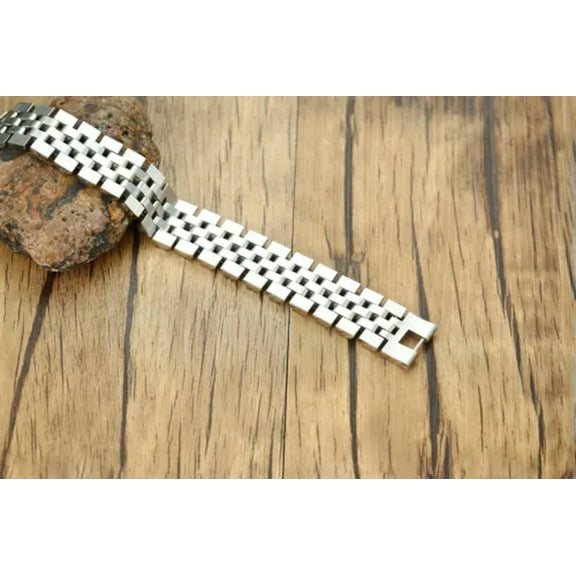 K-KED Men's Titanium Steel Watch Strap Style Link Bracelet High Quality 2 Colors Gift-Steel Color