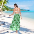 thumbnail image 7 of Women Sarong Wraps Clover Hats on Checkered Swimsuit Beach Pareo Bikini Coverups Skirt L, 7 of 7